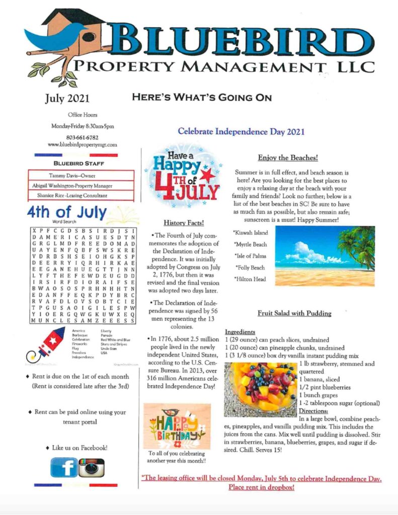 2021 July Newsletter-BluebirdProperty